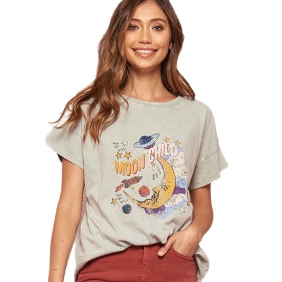 NWOT Promesa Tee "Moon Child" Vintage Graphic Small - Picture 1 of 3